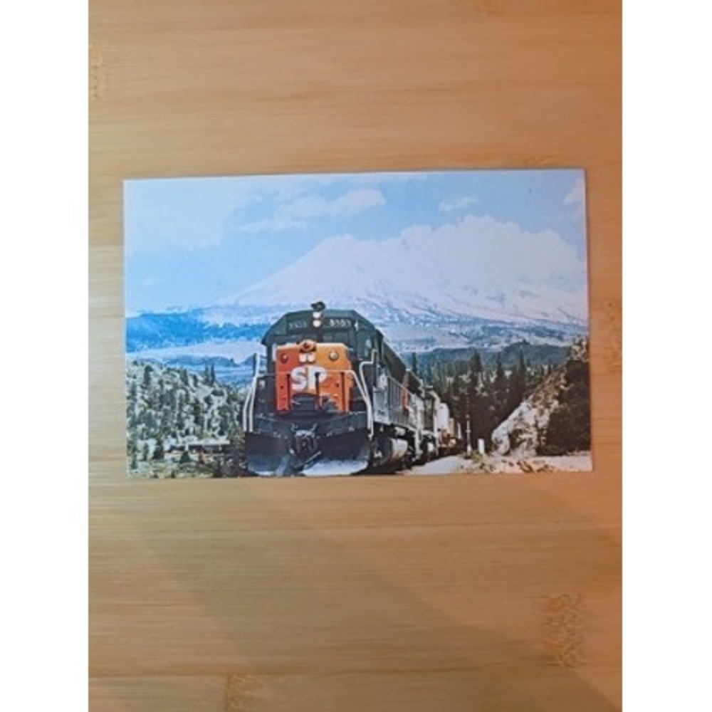 Southern Pacific Railroad Train Mt Shasta California Postcard H7824